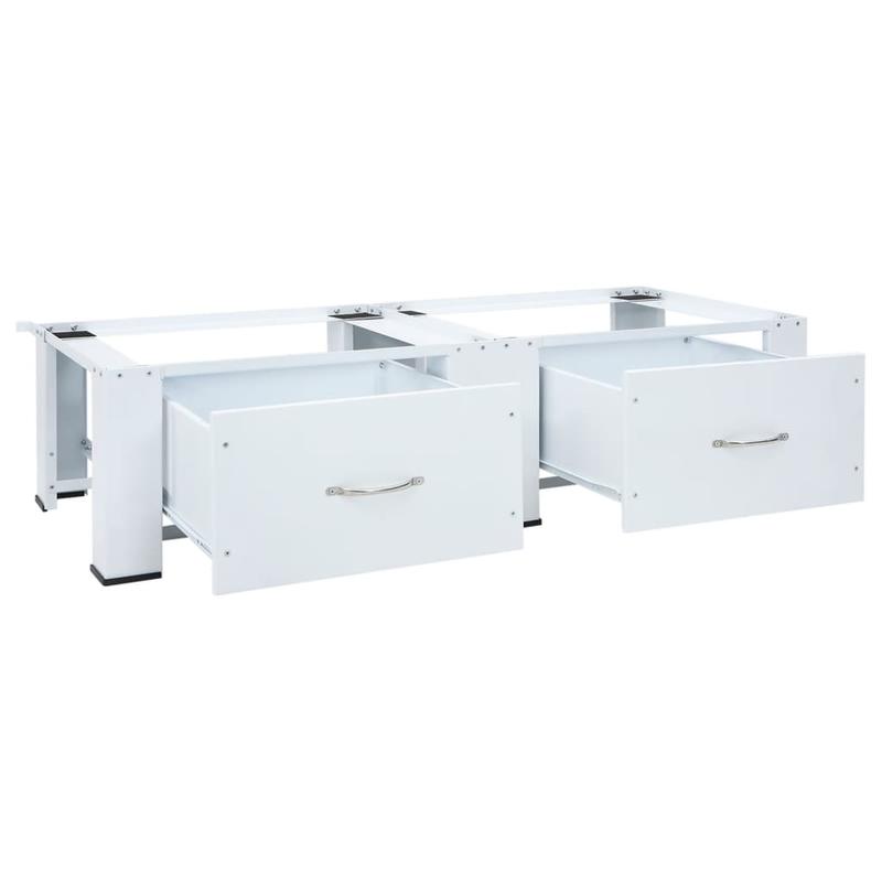 Wasmachine Onderkast – Wasmachine Onderstel – Wasmachine Plint – Wasmachine Sokkel – Wasmachine Basis – Dubbele Wasmachine Onderkast – Stevig Kunststof – Verstelbare Voeten