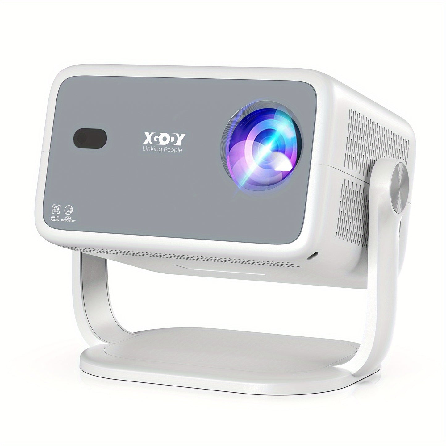 Slimme Projector – Beamer – Multimedia Projector – Draagbare Projector – Wifi Projector – Full HD 1080p Native Resolutie – 600 ANSI Lumen Helderheid – Android 11 Systeem – Automatische scherpstelling – Wit