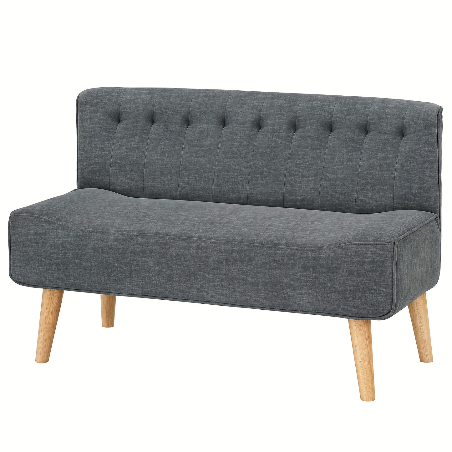 2-Zitsbank – Loveseat – Sofa Bed – Sleeper Sofa – Futon Bank – Donkergrijze Linnenlook – Ruimtebesparend & Onderhoudsvriendelijk