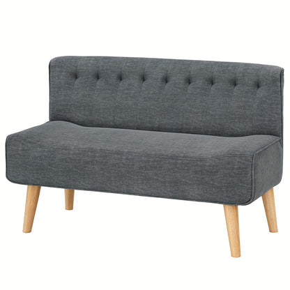 2-Zitsbank – Loveseat – Sofa Bed – Sleeper Sofa – Futon Bank – Donkergrijze Linnenlook – Ruimtebesparend & Onderhoudsvriendelijk