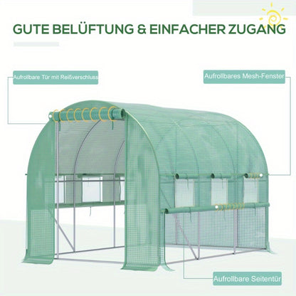Kweekkas – Tuinkas – Broeikas – Plantenkas – Foliekas – Metalen Organizer Groen – Robuust Materiaal – Compact Formaat