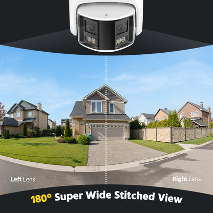 Beveiligingscamera – Bewakingscamera – Surveillancesysteem – Domecamera – Turret Camera – 2 Stuks – 5MP Slimme AI Detectie – Gekleurd Nachtzicht met Microfoon