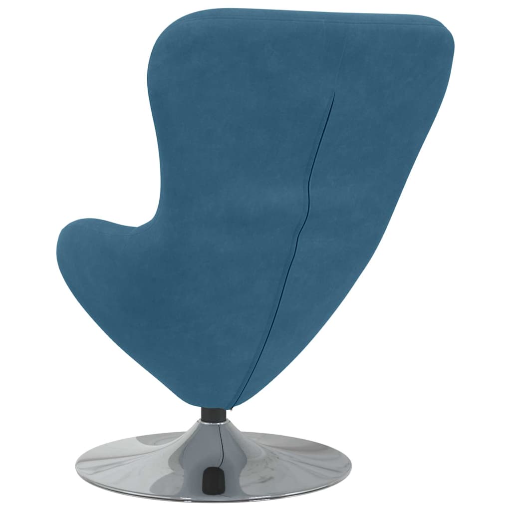 Fauteuil – Draaifauteuil – Relaxstoel – Loungestoel – Zithoekstoel – Blauw Fluweel – 360 Graden Draaibaar – Ergonomisch Comfort