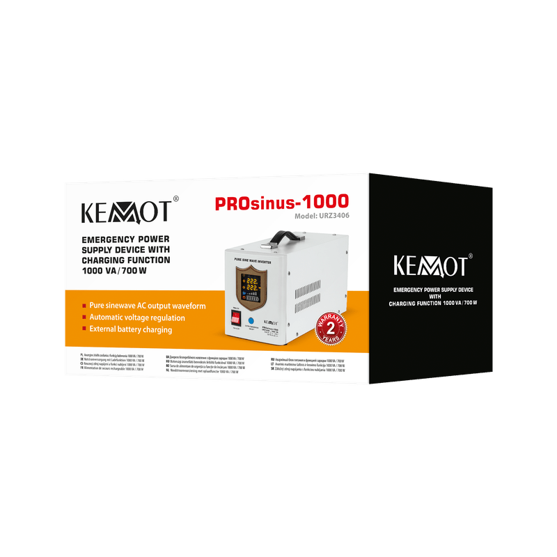 No-Break – Noodstroomvoorziening – UPS – Back-up Stroom – Stroomonderbreking Beveiliging – 700 Watt Vermogen – Zuivere Sinusgolf Uitgang