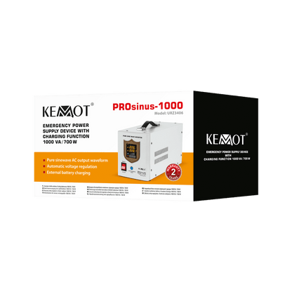 No-Break – Noodstroomvoorziening – UPS – Back-up Stroom – Stroomonderbreking Beveiliging – 700 Watt Vermogen – Zuivere Sinusgolf Uitgang