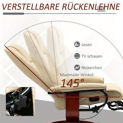 Adjustable Recliner Chair with 120kg Weight Capacity - Ergonomic Reclining Mechanism, Fabric & Wood Frame, 78x87x100cm Space-Saving Design for Living Room, Bedroom
