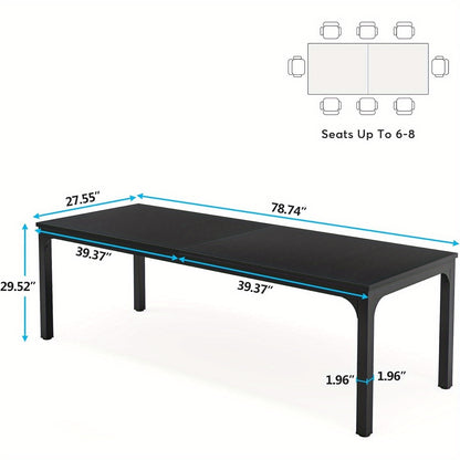 Bureau – Computertafel – Bureautafel – Computerbureau – Werktafel – Extra Lang 199,9 cm – Duurzaam Geperst Hout & Stabiele Vloermontage