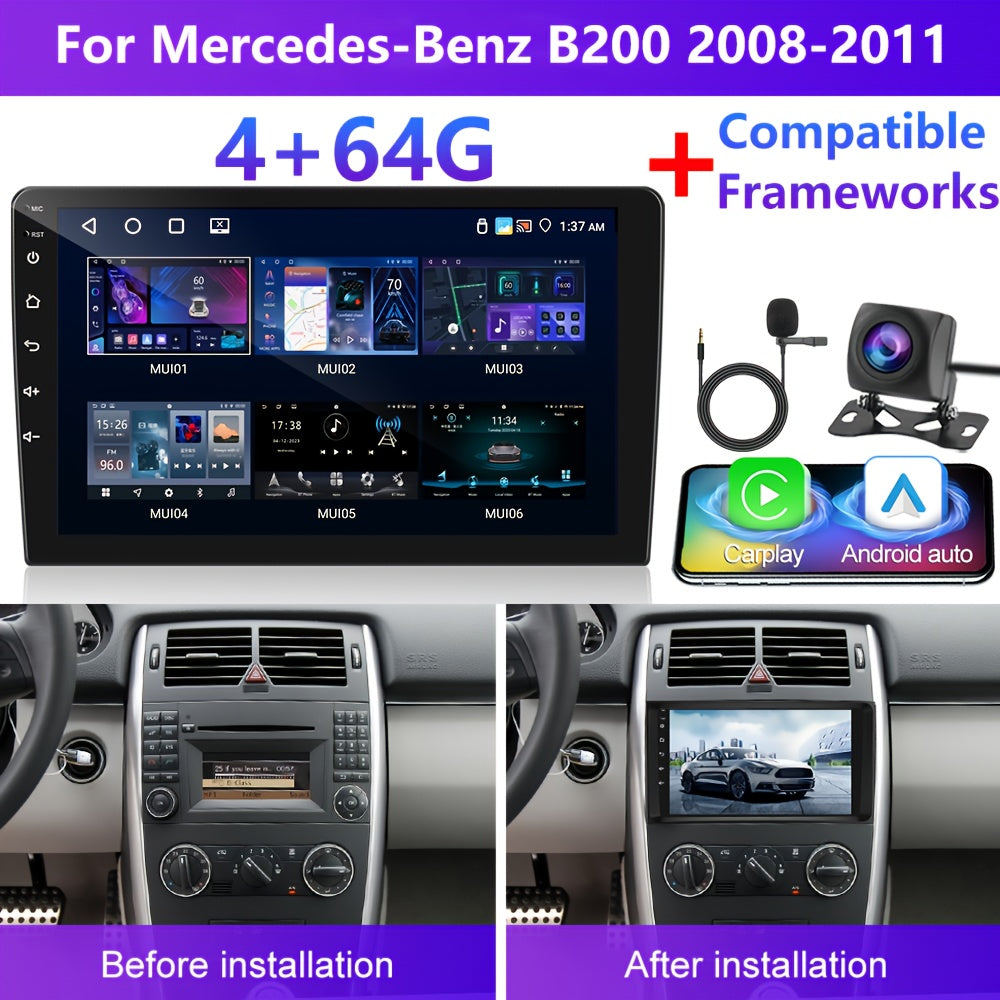 podofo 1+32G Android Car Radio for Mercedes for Benz for W169 for W245 B160 B170 B180 B200 W639 for Vito for Viano W906 for Sprinter with Wireless Carplayer for Android Car Navigation GPS WiFi 22.86 cm Car Radio with Wireless