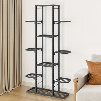 Plantenstandaard – Plantenrek – Bloemenrek – Plantenhouder – Plantenbak – 5-laags Wit Metaal – Ruimtebesparend Ontwerp – Antislip Hoekbeschermers