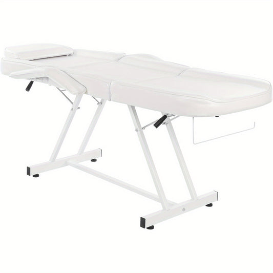 Schoonheidsstoel – Massagestoel – Gezichtsbed – Spastoel – Kappersstoel – Wit – Ergonomisch Ontwerp – Stevig Metalen Frame