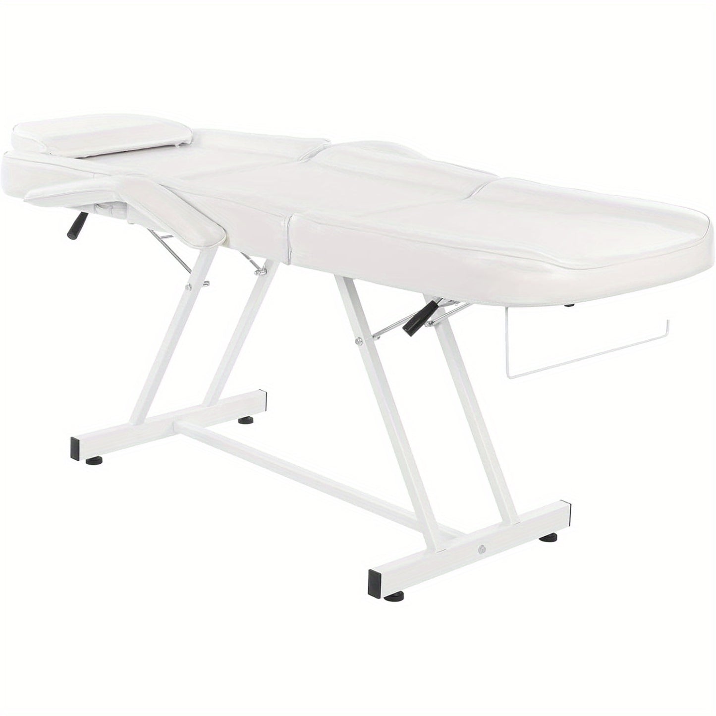 Behandelstoel – Behandelbank – Massagetafel – Gezichtsbed – Salonstoel – Wit – Ergonomisch Ontwerp – Stevig Metalen Frame