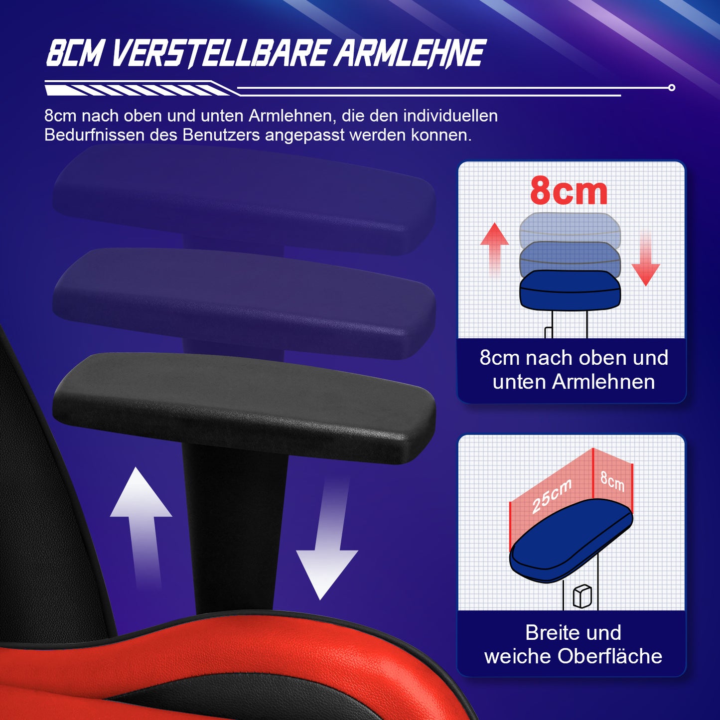 Gaming Stoel – Gaming Chair – Bureaustoel – Office Chair – Ergonomische Stoel – Verstelbaar 90°-170° – Lendensteun en Hoofdsteun – Zwart-Grijs