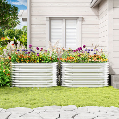 Hoogtebak Tuin – Verhoogd Plantenbed – Moestuinbak – Kruidenbak – Bloembak – Metalen Set – Roestbestendig – Ergonomisch Hoog – 160x80x80 cm