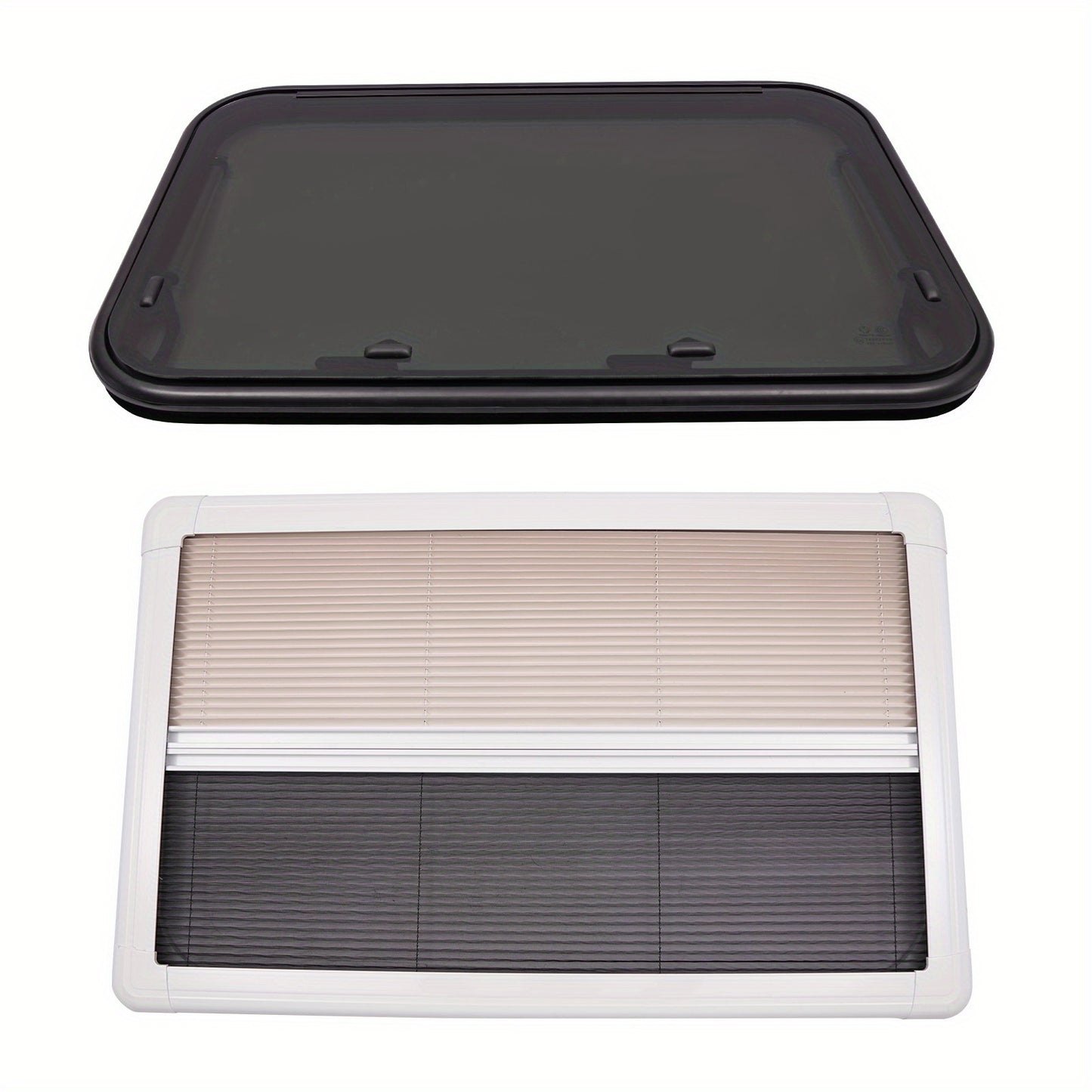 Camperraam – Uitzetraam – Caravanraam – Ventilatieraam – Nooduitgangraam – Aluminium – 4mm Gehard Glas – 91x56 cm – 65° Openend