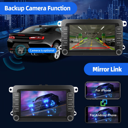 Multimedia Speler – Navigatiesysteem – Auto Radio – Android 14 Autostereo – Touchscreen – 7 Inch IPS Scherm – 4GB RAM + 64GB Opslag – Inclusief AHD Camera en Microfoon