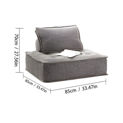 Zitzak – Bean Bag – Fauteuil – Lounge Stoel – Zitzakbank – Katoenmix Stof – Volledig Schuimvulling – Grijs