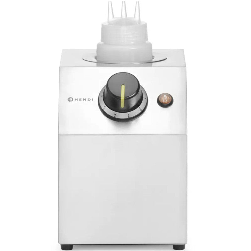 Chocoladesausverwarmer – Sausverwarmer – Chocoladefondue apparaat – Fonduepan – Warmer – RVS behuizing – 650 ml fles – 200 Watt – Temperatuurregelaar 6 standen