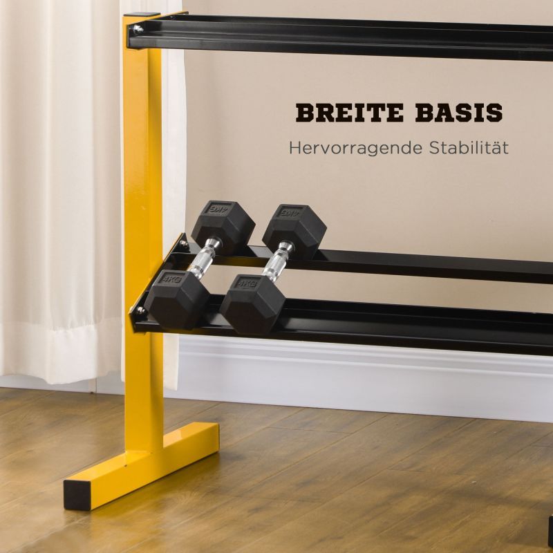 Halterrek – Dumbbellrek – Gewichtenrek – Halterstandaard – Dumbbellhouder – Compact Ontwerp – Stevig Stalen Frame – Belastbaar Tot 270 kg
