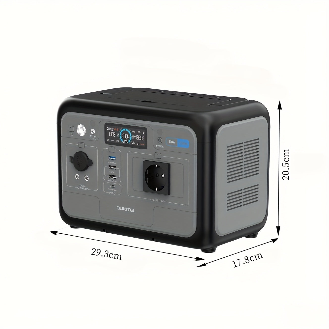 Draagbare Power Station – Mobiele Generator – Noodstroomvoorziening – Zonne-Accu – Energie-opslag – 512Wh Lithium IJzerfosfaat Batterij – Snelladen 1 Uur 500W AC