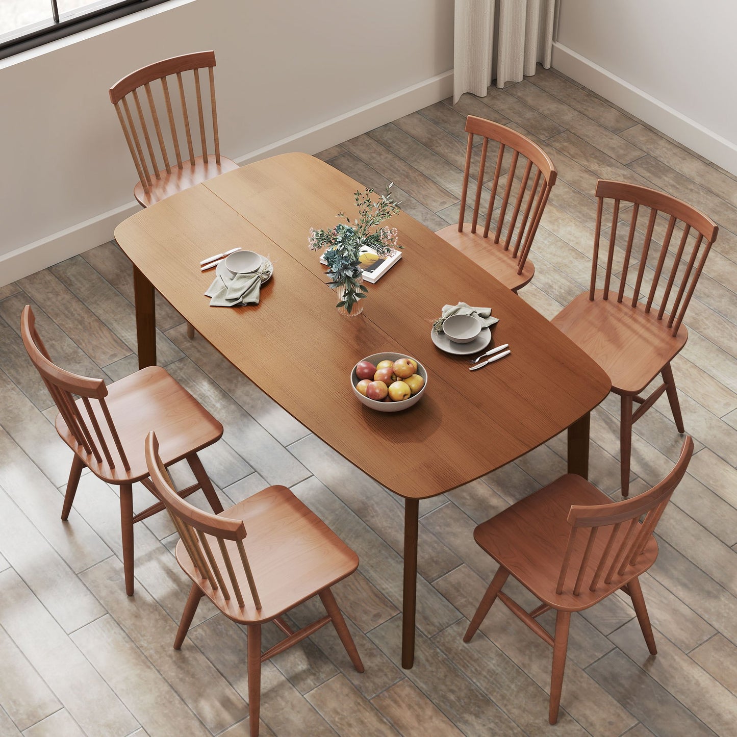 Rustieke Eettafel – Houten Tafel – Keukentafel – Eetkamertafel – Tafel 150x80 cm – Stevig Dennenhout – Gelakt Oppervlak
