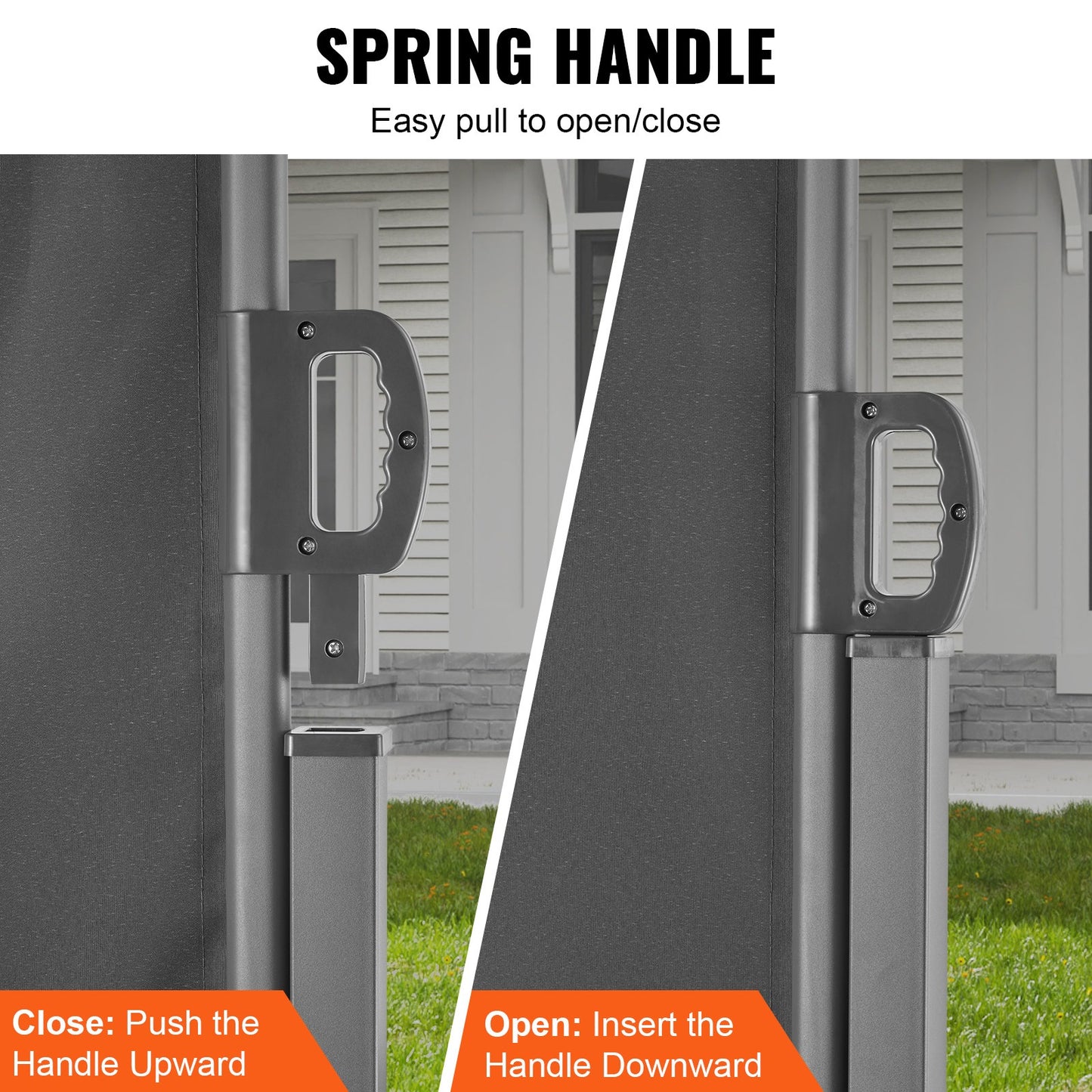 Uitschuifbaar Zijscherm – Windscherm – Privacyscherm – Terrasscherm – Balkonafscherming – 200x600 cm – Hoogwaardig Polyester met PU-coating