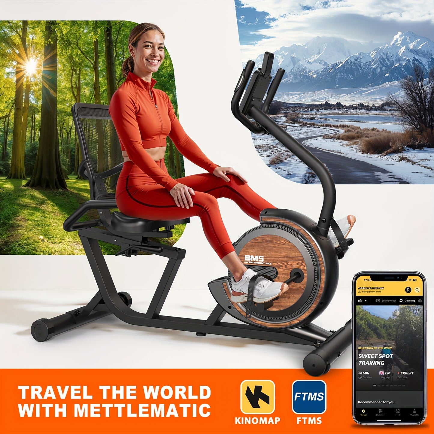 Hometrainer – Fitnessfiets – Ergometer – Magnetische Fiets – Zittende Fiets – Bluetooth Connectiviteit – 16 Weerstandsniveaus Met Hartslagmeter – Zwart