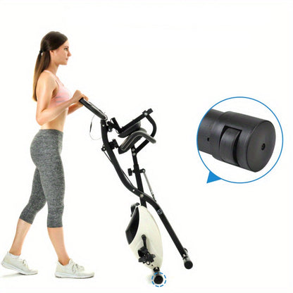 Hometrainer – Inklapbare Fiets – Fitnessfiets – Compacte Hometrainer – Magnetisch Weerstandssysteem – Lichtgewicht Aluminium Frame