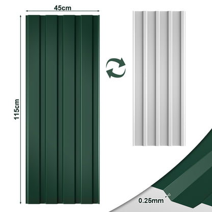 36-Piece Roof Panels, Trapezoidal Metal Sheets, 115 x 45 cm Each, 18 m² Roofing Sheets for Garden Sheds, Removable Tool Sheds, Temporary Roofing