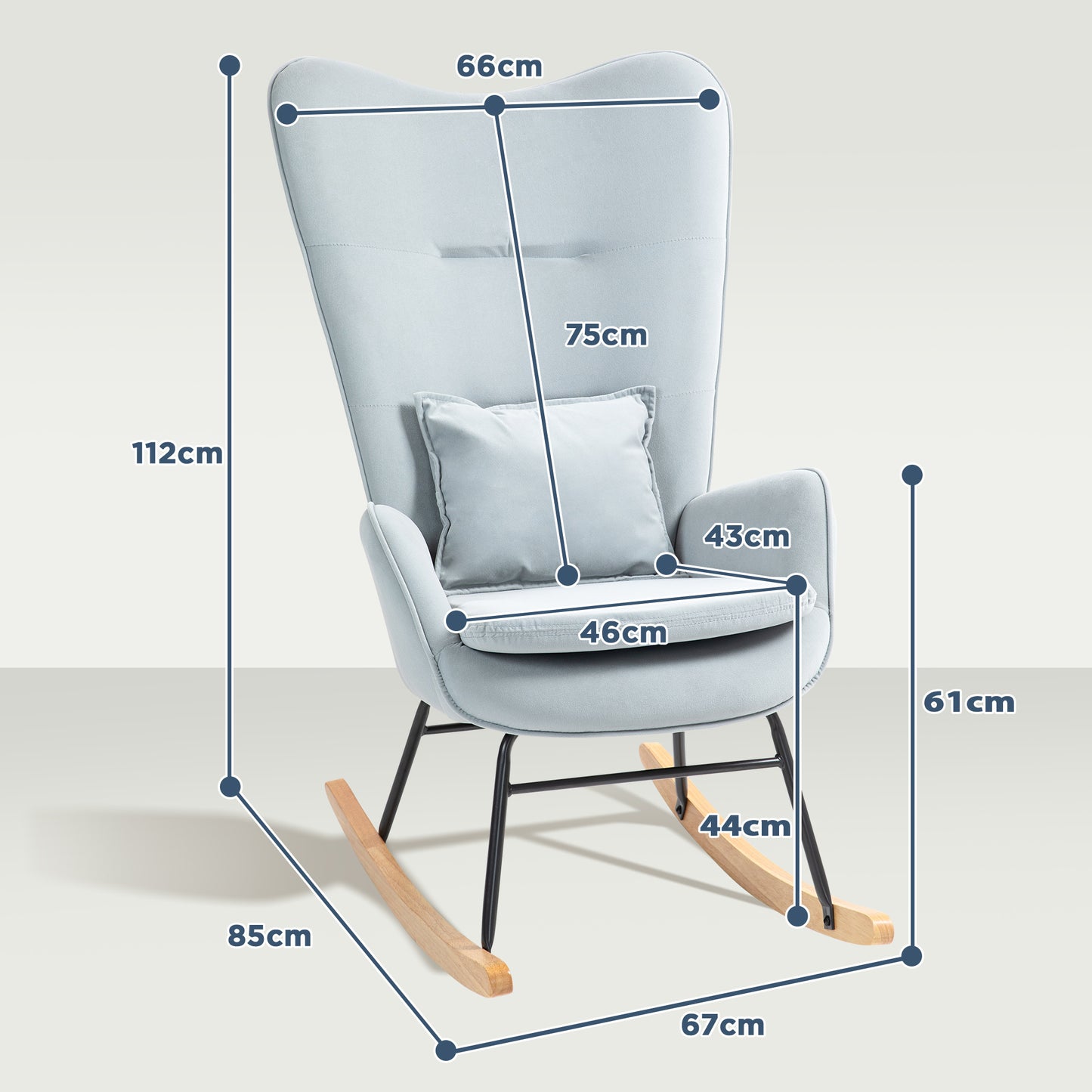 Bureaustoel – Draaifauteuil – Fauteuil – Zitstoel – Relaxstoel – Lichtgrijs – Zacht Fluweelachtig Materiaal – Inclusief Lendensteun