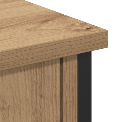 tv-meubel – tv-kast – media meubel – dressoir – televisie meubel – zwart eiken – 101x35x65 cm – gefineerd hout en staal