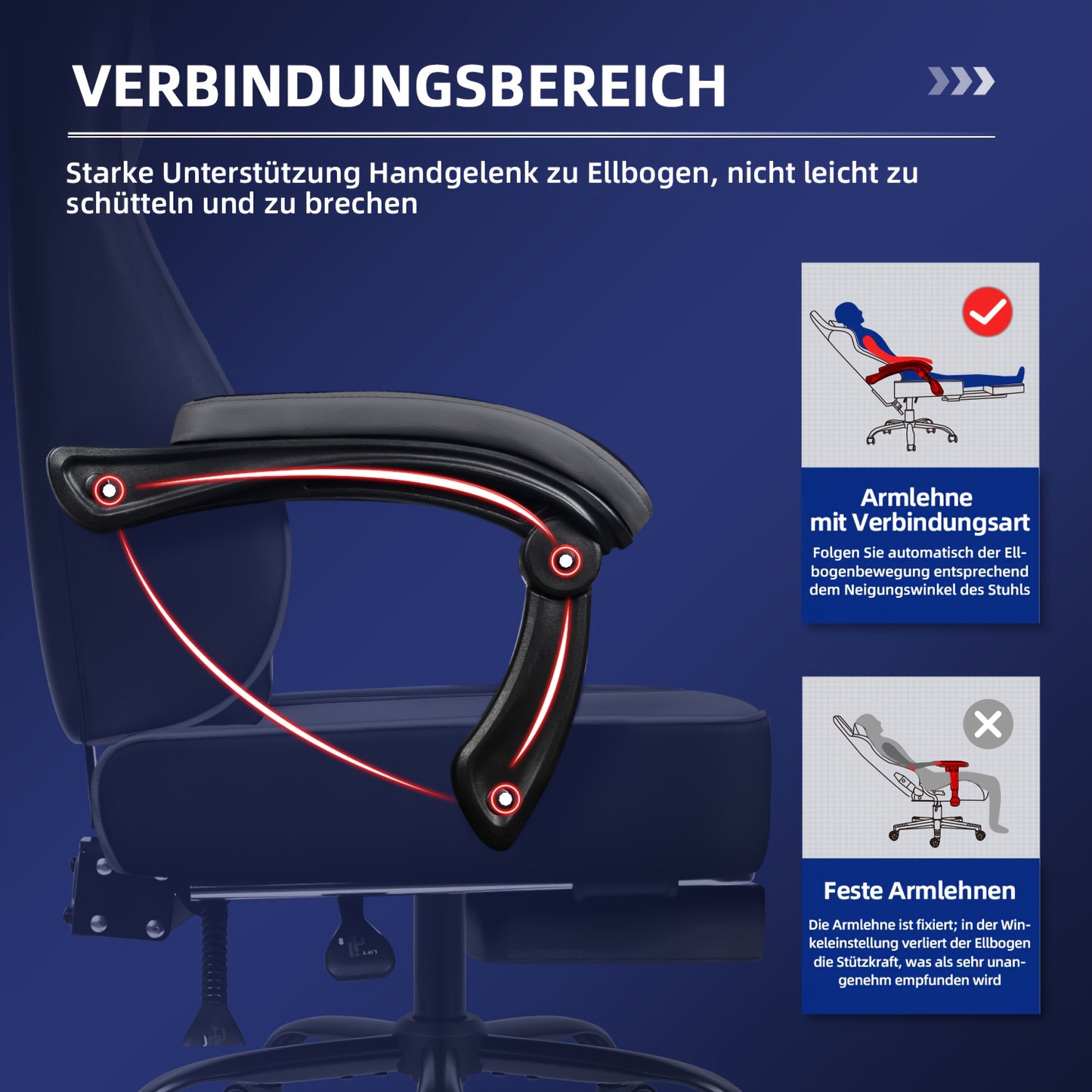 Gaming Chair with Footrest, Ergonomic Gaming Chair, Gaming Armchair with Adjustable Lumbar Cushion Equipped with An Adjustable Lumbar Support And Headrest, 360° Swivel And Designed for A Weight Of Up to 200kg.