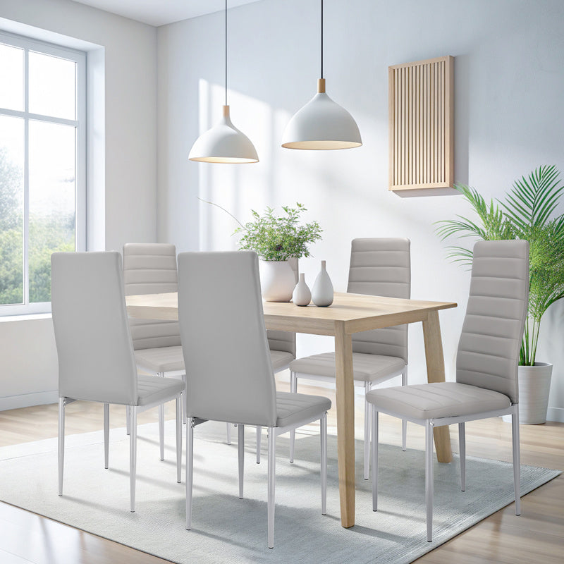 6 x VERUM Gray Eco-Leather Chair