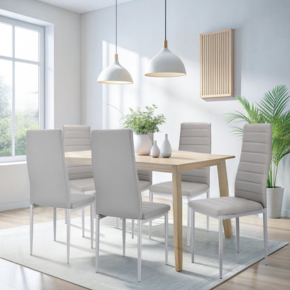 6 x VERUM Gray Eco-Leather Chair