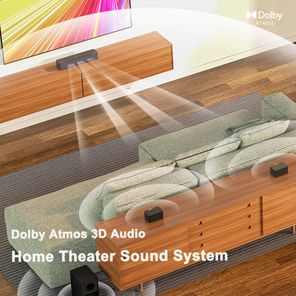 5.1 Soundbar – Surround Sound Systeem – Home Cinema Set – Dolby Atmos Speaker – Wireless Subwoofer – 410W Piekvermogen – HD eARC Aansluiting