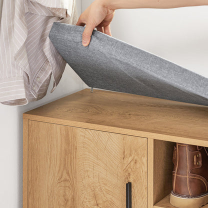 Opbergbank – Opbergkist – Zitbank – Opbergmeubel – Bank Met Armleuningen – 130 Kg Draagkracht – 116x44x58 Cm Beige