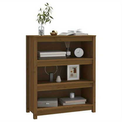 Bookcase 80X35X97 Cm Solid Pine Wood Honey Brown