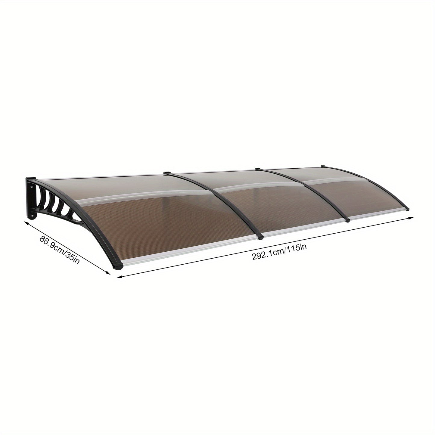 Zonnescherm – Buitenluifel – Raamluifel – Deurluifel – Terrasoverkapping – Weerbestendig Aluminium – 90x300 cm