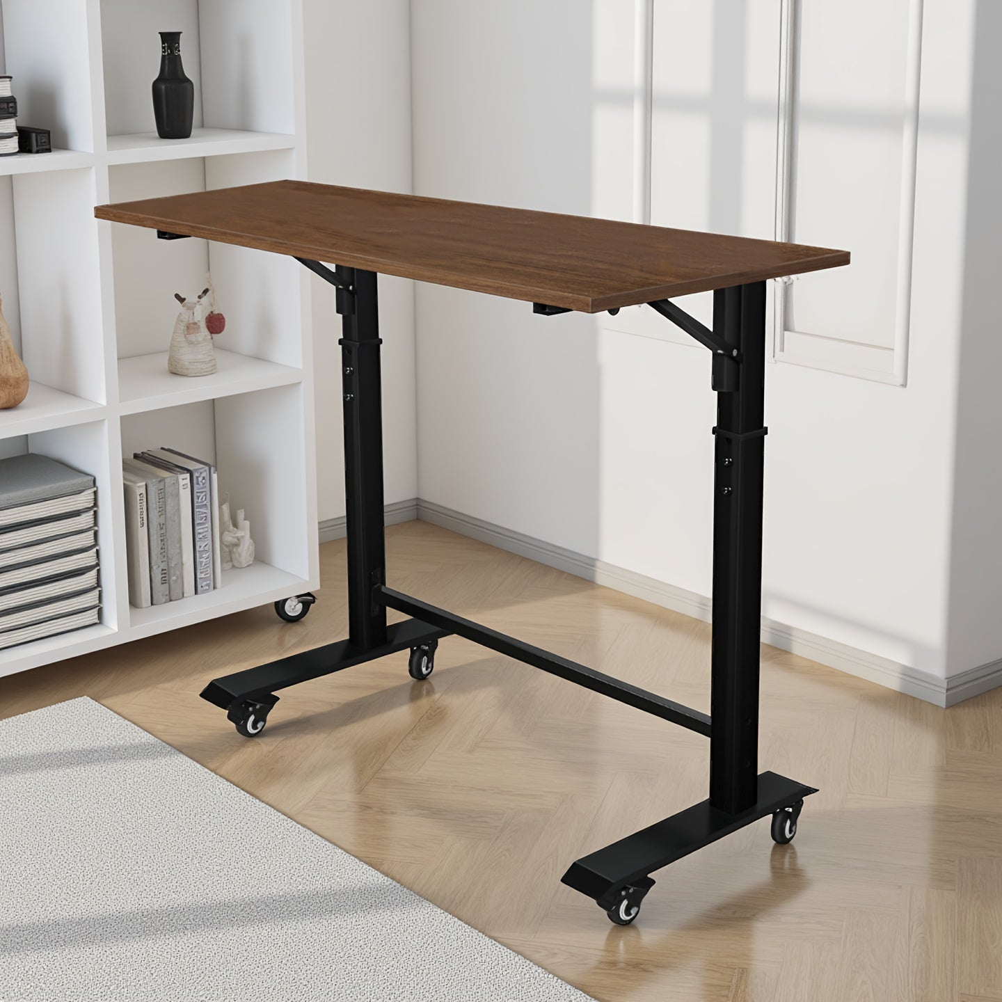 Inklapbare Werkbank – Vouwtafel – Opklapbare Werktafel – Verstelbare Werktafel – Mobiele Werkbank – 49x110 cm – Hoogte Verstelbaar – Gemaakt Van Hout