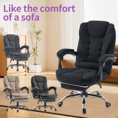 Bureaustoel – Office Chair – Computstoel – Gamingstoel – Desk Chair – Ergonomisch Ontwerp – Verstelbare Hoogte & 360° Draaibaar – Grijs