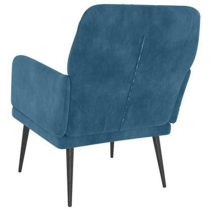Fauteuil – Fauteuils – Loungestoel – Relaxfauteuil – Draaifauteuil – Velvet Blauw – Compact Formaat 62x79x79 cm – Zachte Fluwelen Bekleding