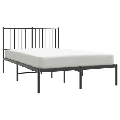 Giroletto con Testiera in Metallo Nero 120x190cm