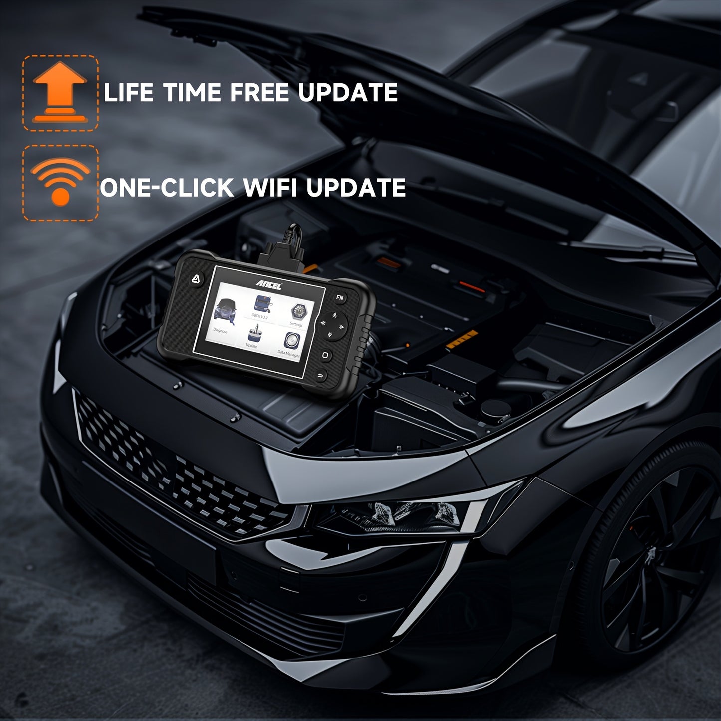 OBD2 Scanner – Autodiagnose Tool – Foutcode Lezer – Diagnosetool Auto – Bluetooth Interface – 7 Inch Touchscreen – 24 Onderhoudsfuncties