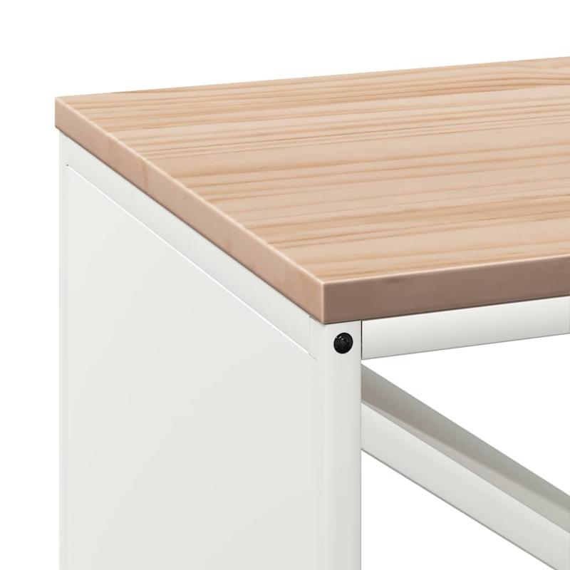 Heavy-Duty Firewood Shelf with White Wooden Plate - 100.5x35.5x40cm Large Capacity Firewood Rack, Sturdy Metal Brackets & Sturdy Base for Indoor/Outdoor Fireplace, Garden, Patio - Easy Assembly, Space-saving Design, Durable C