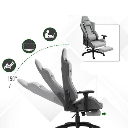 Bureaustoel – Ergonomische Stoel – Office Chair – Draaistoel – Kantoorkruk – Verstelbare Armleuningen – Verwijderbare Lendensteun – Schommelfunctie – Duurzaam Kunststof Frame – Comfortabel Zitten