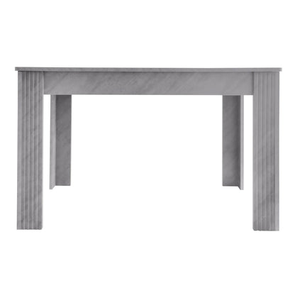Eettafel – Tafel – Eetkamertafel – Koffietafel – Dinertafel – Grijs Betonlook – Stevige Vierpootsconstructie – Onderhoudsvriendelijk Oppervlak