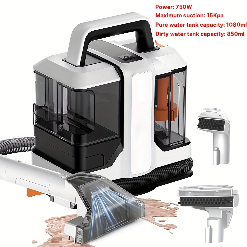 Stofzuiger – Tapijtreiniger – Meubelreiniger – Vlekverwijderaar – Spraystofzuiger – Compact en Multifunctioneel – 1080ml Tank – 5m Snoer