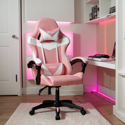 Ergonomische Gamingstoel – Bureaustoel – Gamerstoel – Computerstoel – Bureaukruk – Massagefunctie Lendensteun – Verstelbare Rugleuning & Zithoogte – Memory Foam – Zwart Blauw