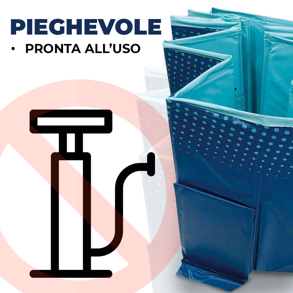 Opvouwbaar Zwembad – Kinderzwembad – Hondenbad – PVC Zwembad – Stevig Zwembad – 330 Liter Inhoud – Antislip Bodem