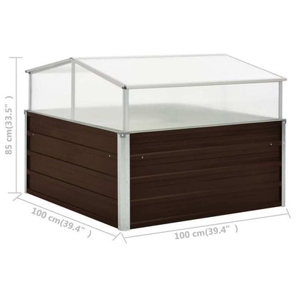 Kweekkas – Tuinkas – Broeikas – Moestuinkas – Plantenkas – 100x100x85 cm – Gegalvaniseerd Staal – Roestvast & Stevig