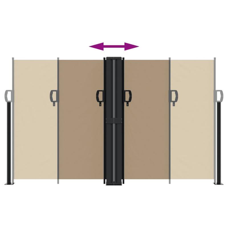 Extendable wind screen 140x1000cm taupe removable temporary outdoor, Vehicle Sun Shade, Sun Blocking Shield, Retractable Design, Fabric Material, Weatherresistant Fabric, Sun Shade Cover, Rv Owners, Camping Enthusiasts